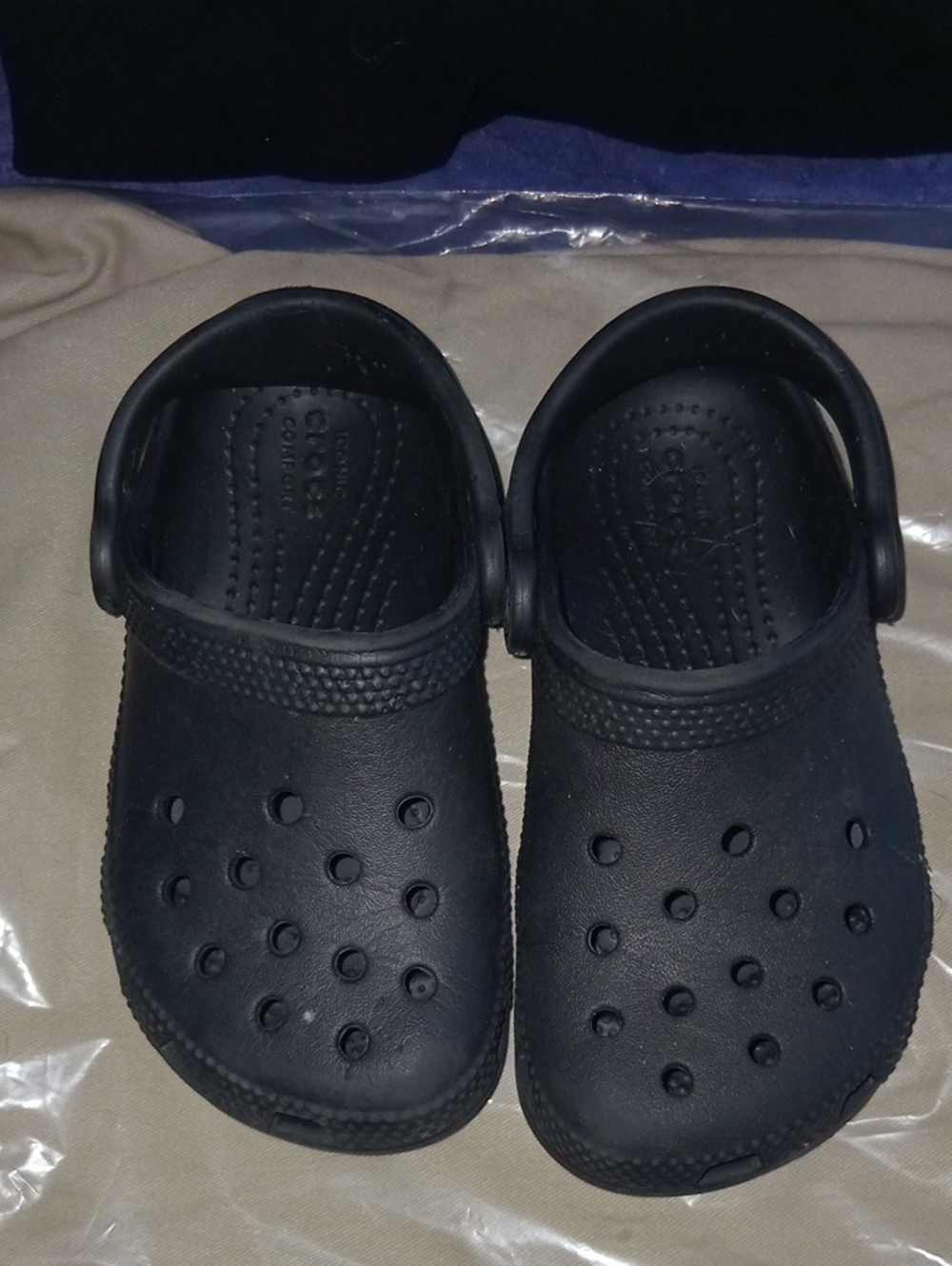 CROCS Kids Black Slip-On Clog Shoes